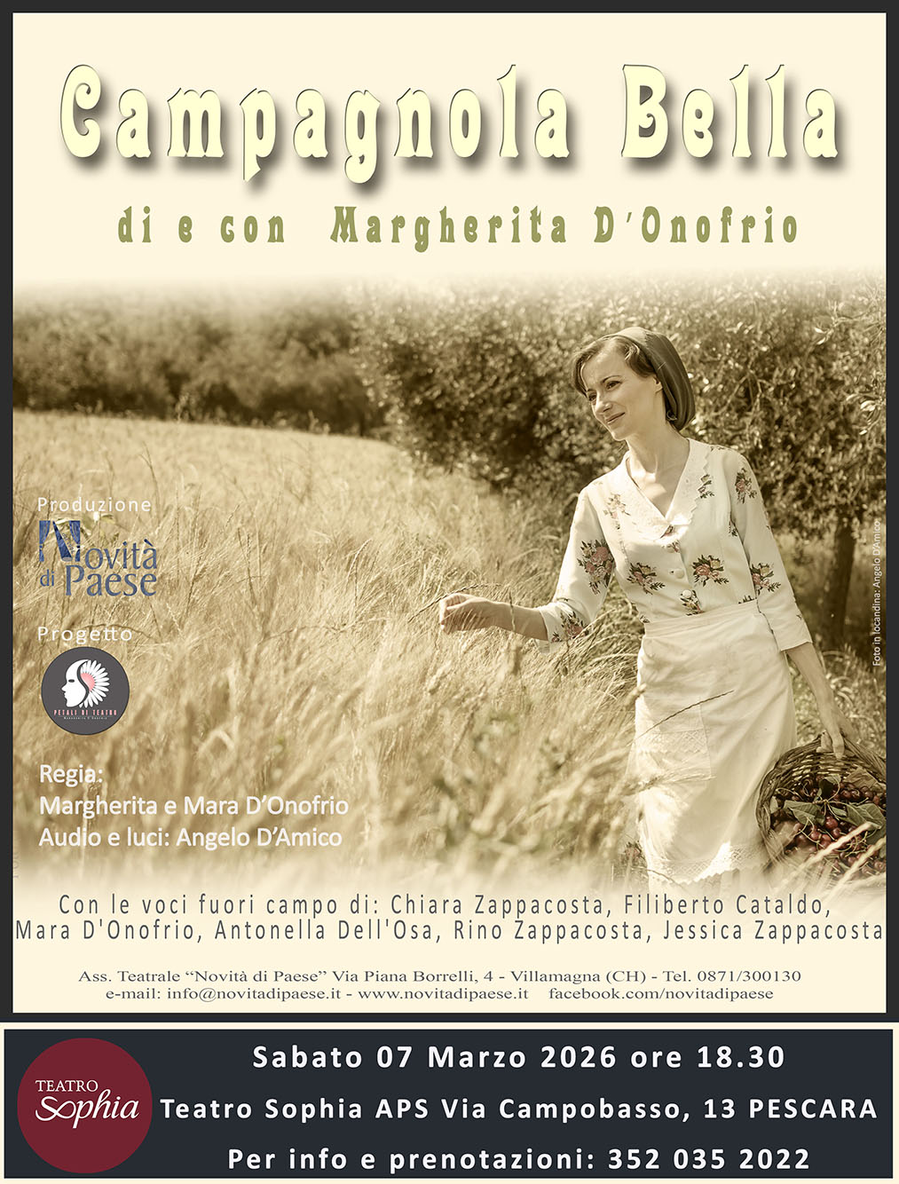 Locandina Campagnola Bella di e con Margherita D'Onofrio
