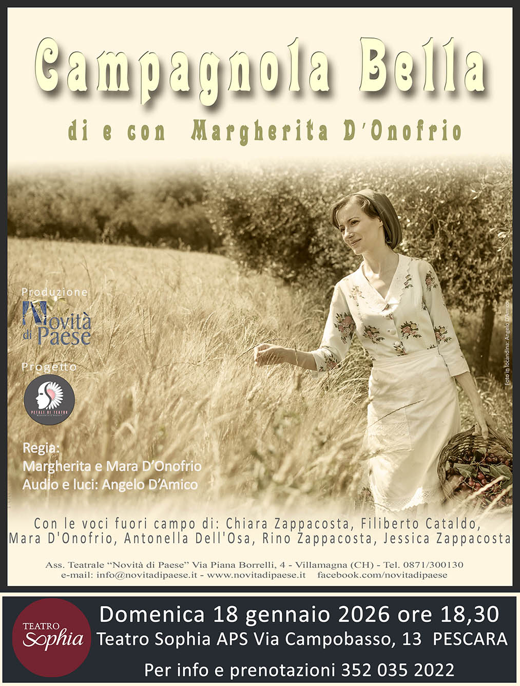 Locandina Campagnola Bella di e con Margherita D'Onofrio